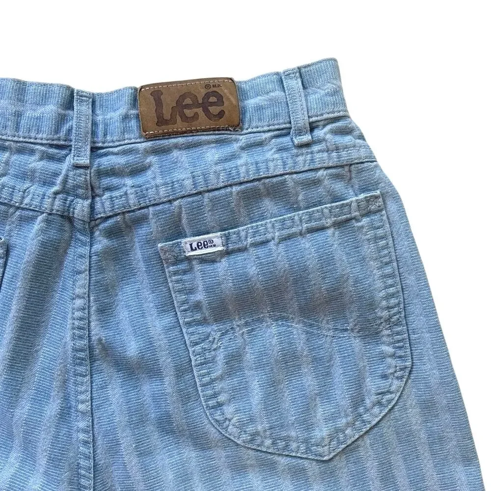 Vintage 80s Lee Riders 300 Series USA Striped Denim High Rise Mom Jeans 11
